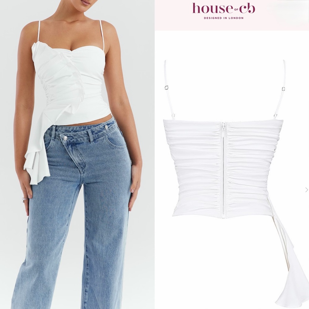 Mistress Rocks White Ruffle Top - Picture 2 of 15